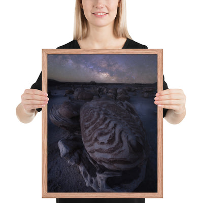 Bisti Cracked Eggs Night Framed Luster