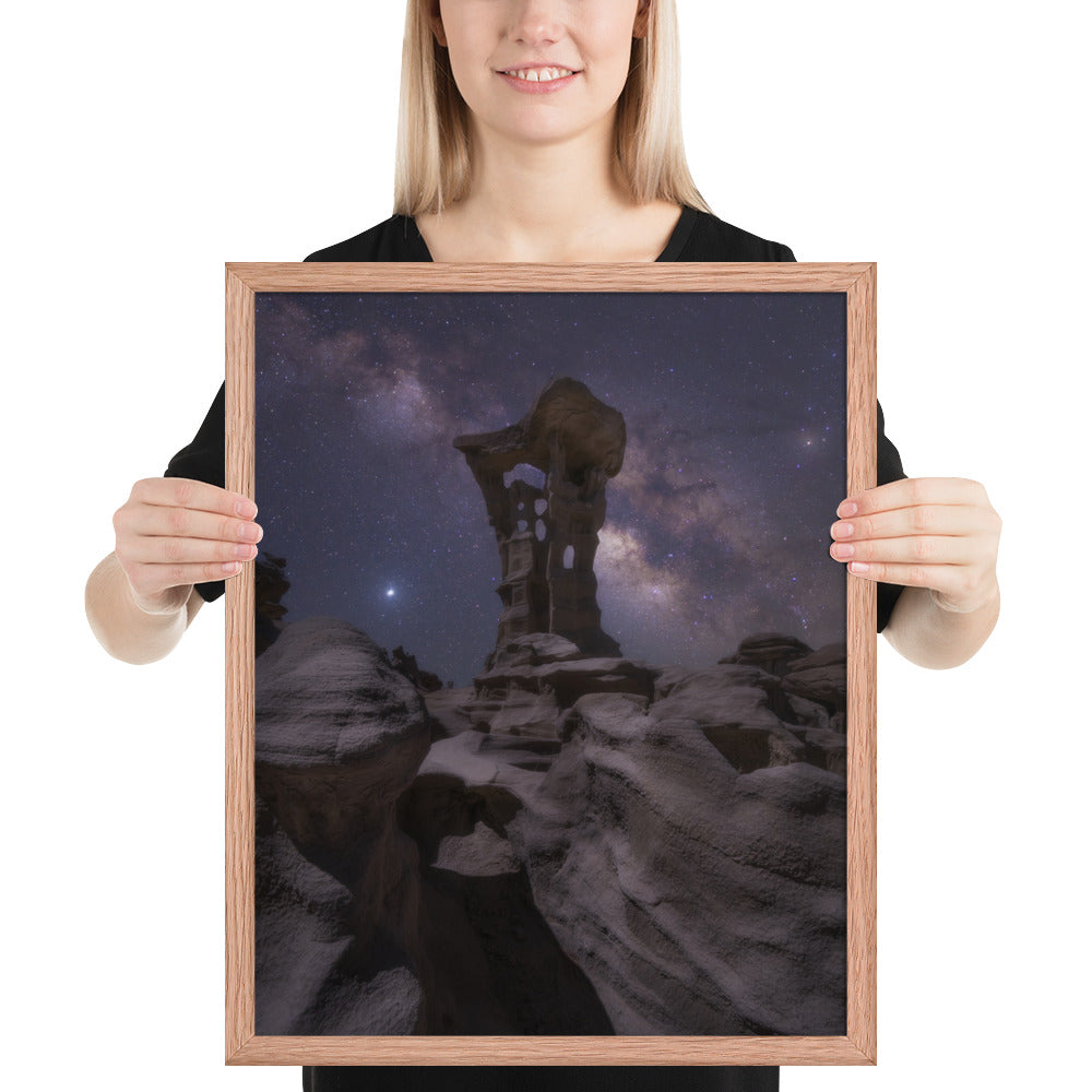 Alien Throne Night Framed Luster