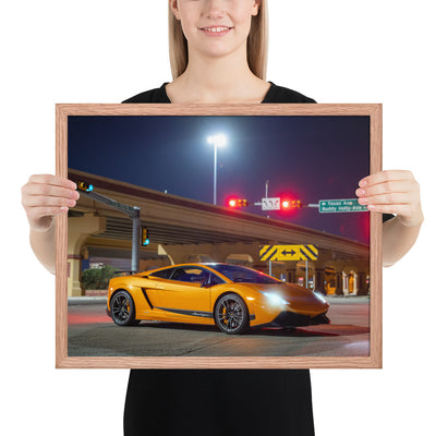 Lamborghini Gallardo Night Framed Luster