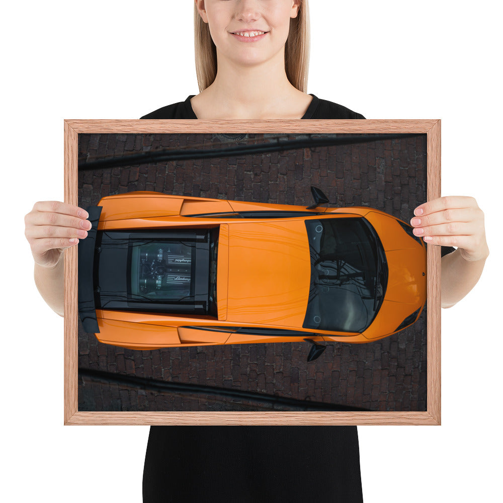 Lamborghini Gallardo Aerial Framed Luster