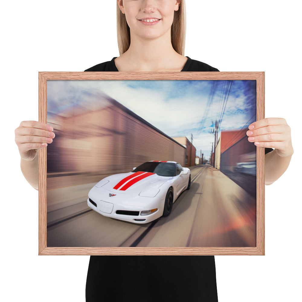 C5 Corvette Action Framed Luster