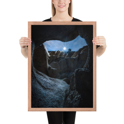 Joshua Tree Cave Framed Luster