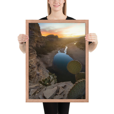 Big Bend Creek Sunset Framed Luster