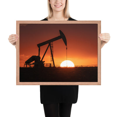 West Texas Pump Jack Framed Luster