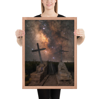 Terlingua Cemetery Milky Way Framed Luster