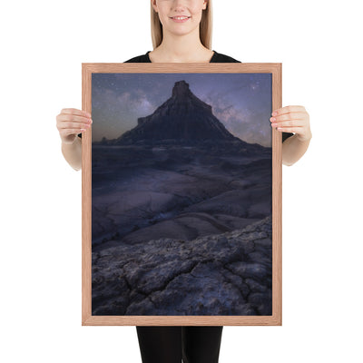 Factory Butte Night Framed Luster