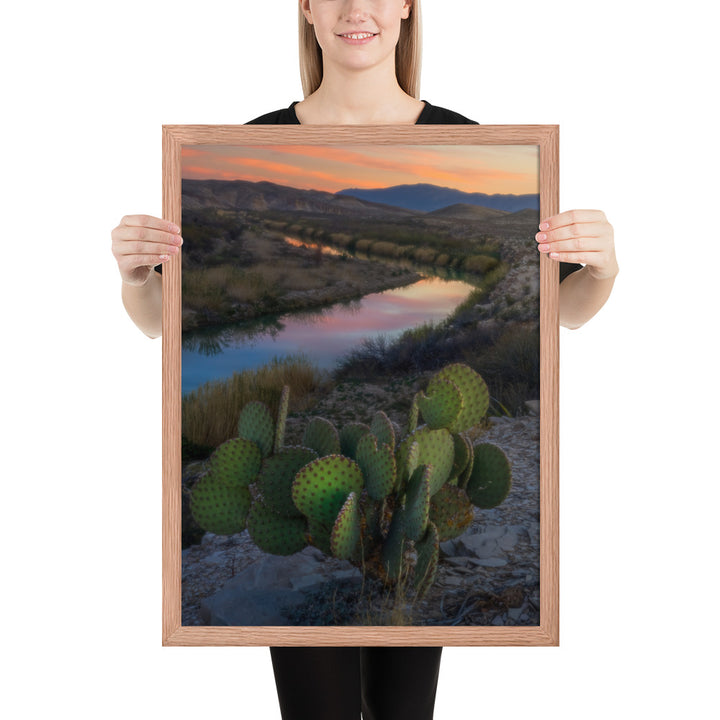 Rio Grande Sunset Framed Luster