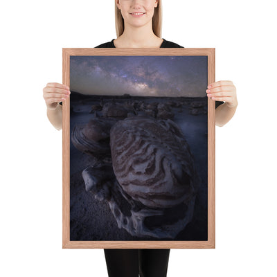 Bisti Cracked Eggs Night Framed Luster