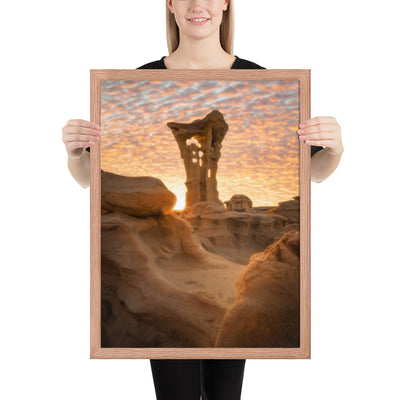 Alien Throne Sunset Framed Luster