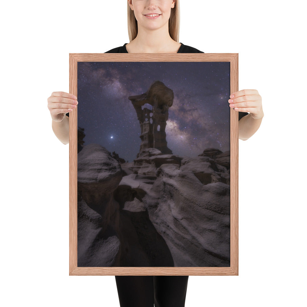 Alien Throne Night Framed Luster