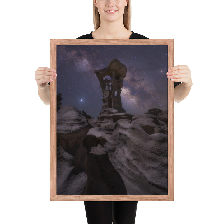 Alien Throne Night Framed Luster