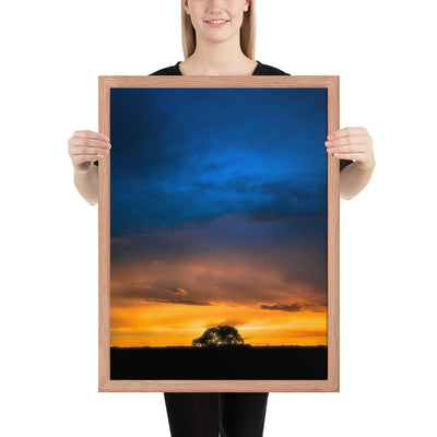 Texas Panhandle Sunset Framed Luster