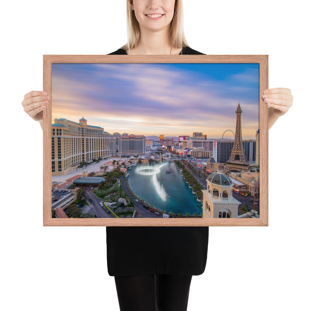 Cosmo Las Vegas Sunset Framed Luster
