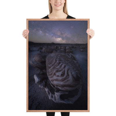 Bisti Cracked Eggs Night Framed Luster