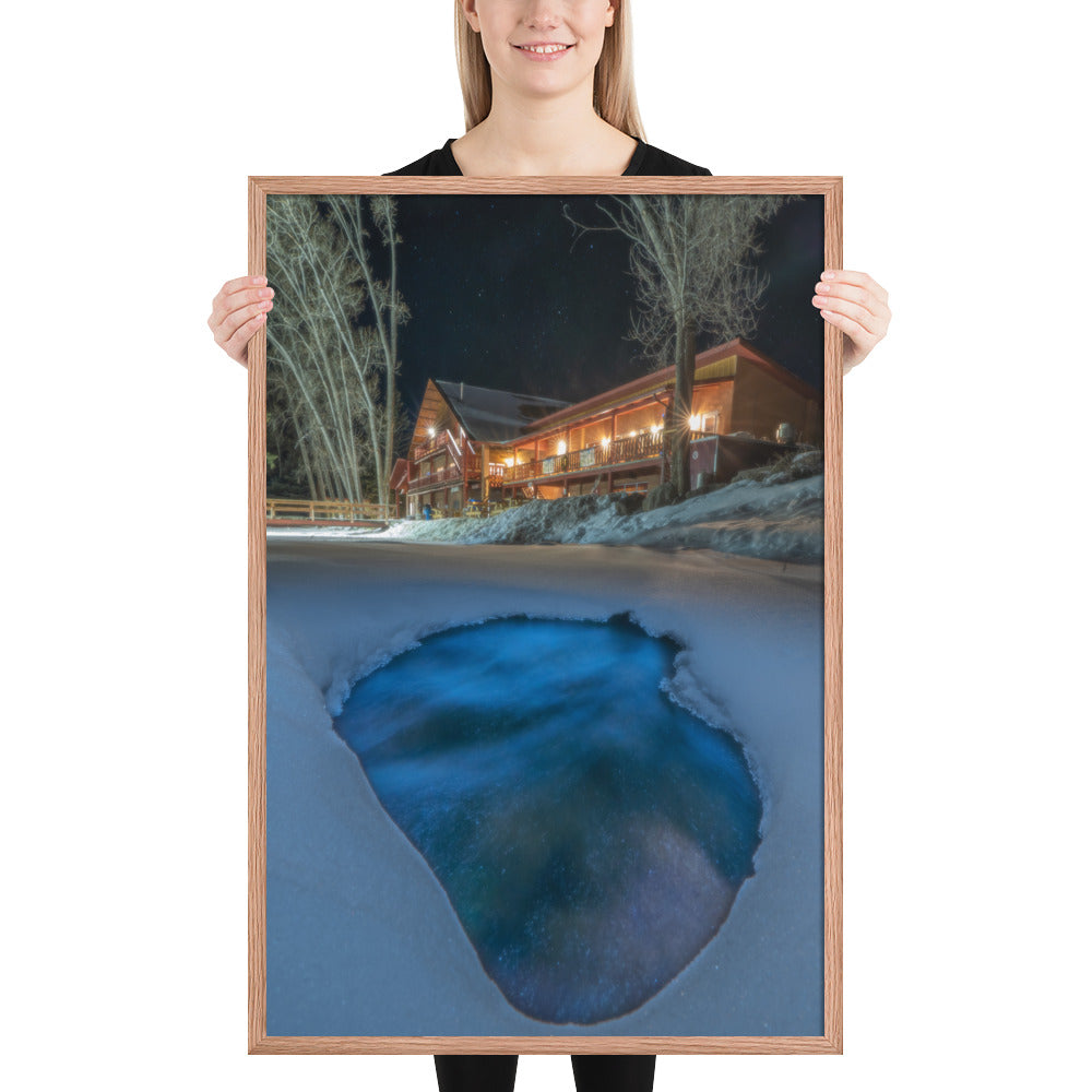 Sipapu Lodge Night Framed Luster