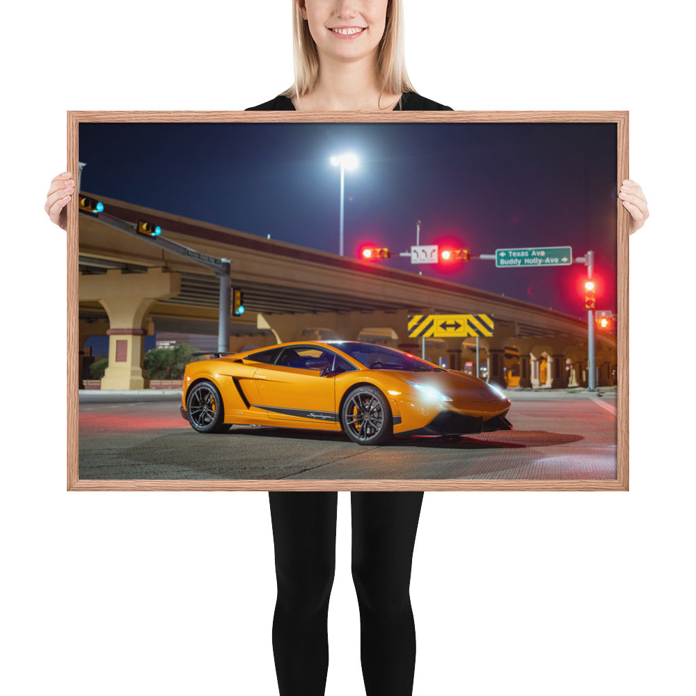 Lamborghini Gallardo Night Framed Luster