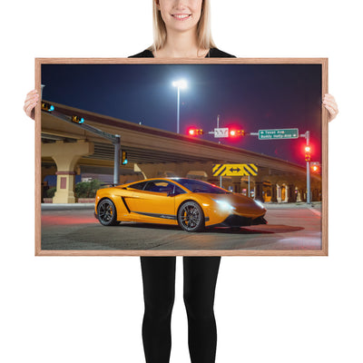 Lamborghini Gallardo Night Framed Luster