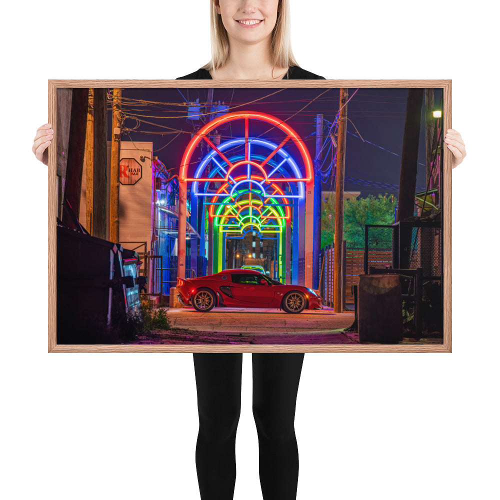 Lotus Elise Night Framed Luster