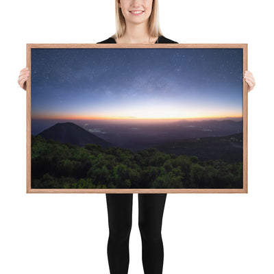 Izalco Volcano Framed Luster