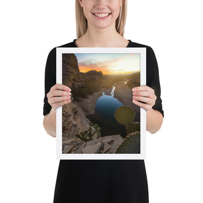Big Bend Creek Sunset Framed Luster