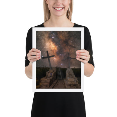 Terlingua Cemetery Milky Way Framed Luster
