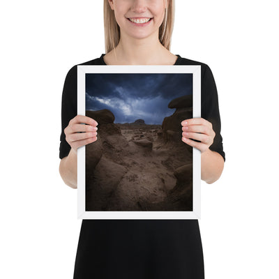Goblin Valley Storm Framed Luster