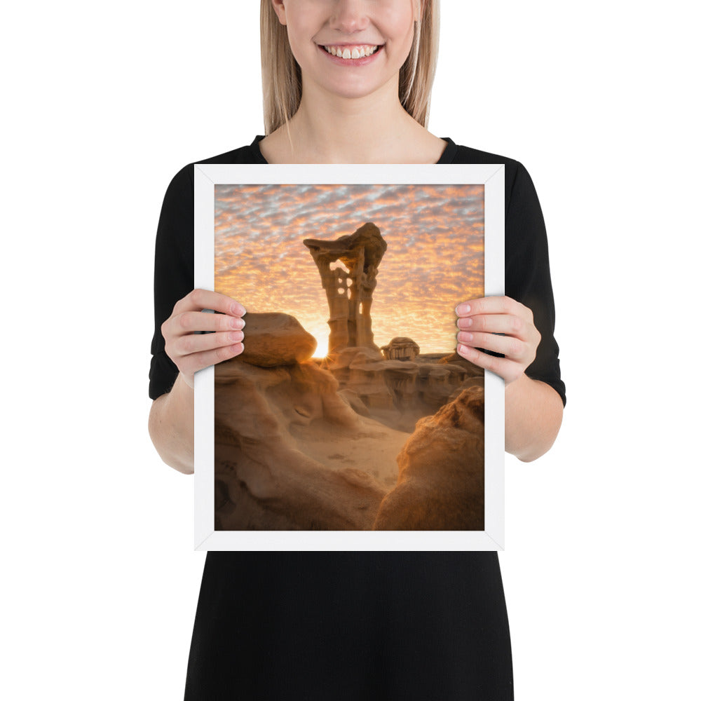 Alien Throne Sunset Framed Luster