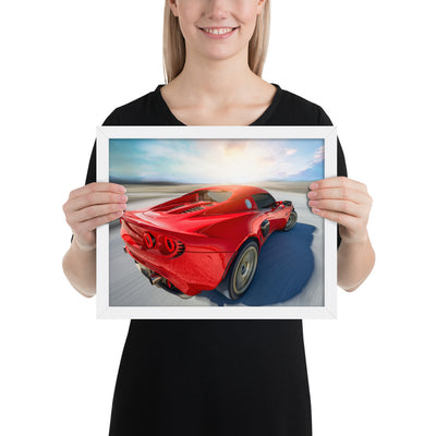 Lotus Elise Sunset Framed Luster