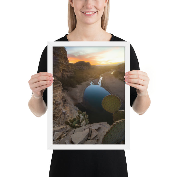 Big Bend Creek Sunset Framed Luster
