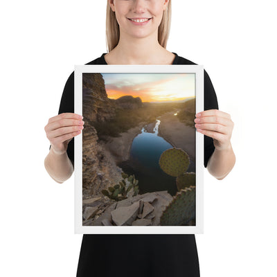 Big Bend Creek Sunset Framed Luster