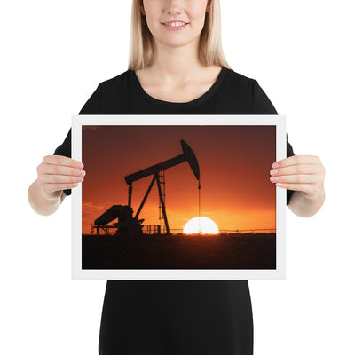 West Texas Pump Jack Framed Luster