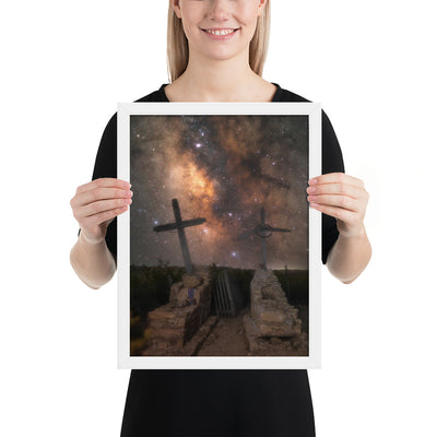 Terlingua Cemetery Milky Way Framed Luster