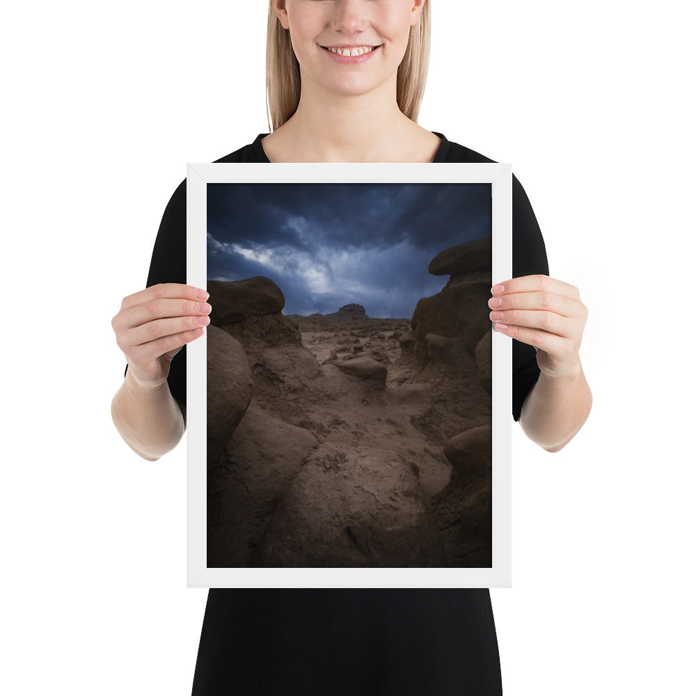 Goblin Valley Storm Framed Luster