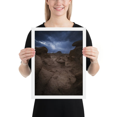 Goblin Valley Storm Framed Luster