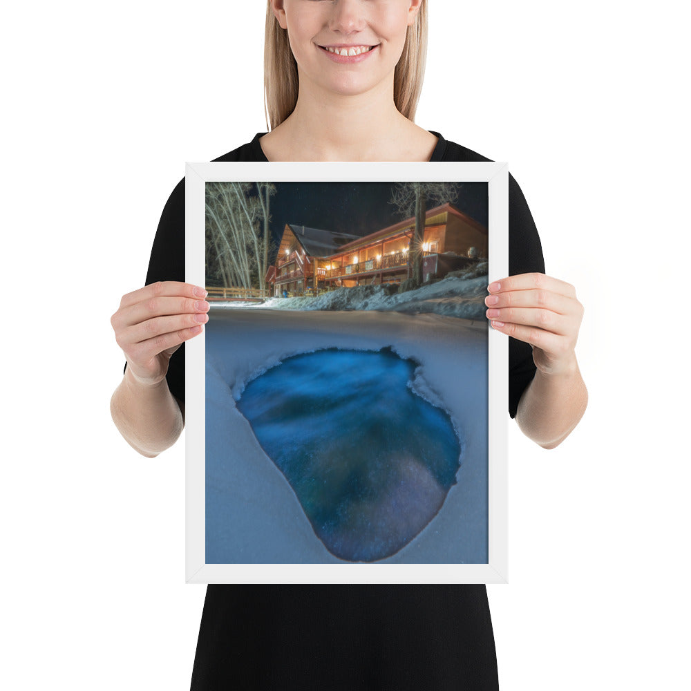 Sipapu Lodge Night Framed Luster