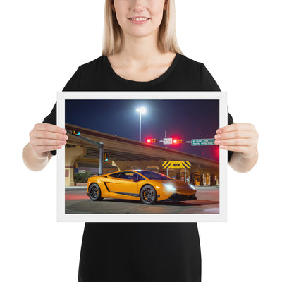 Lamborghini Gallardo Night Framed Luster