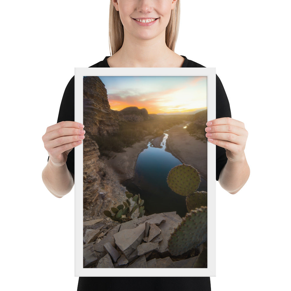 Big Bend Creek Sunset Framed Luster