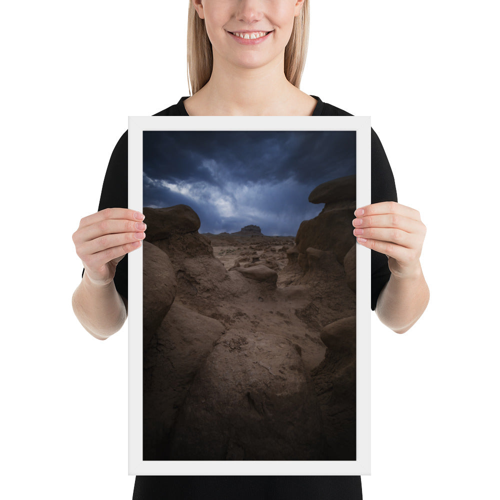 Goblin Valley Storm Framed Luster