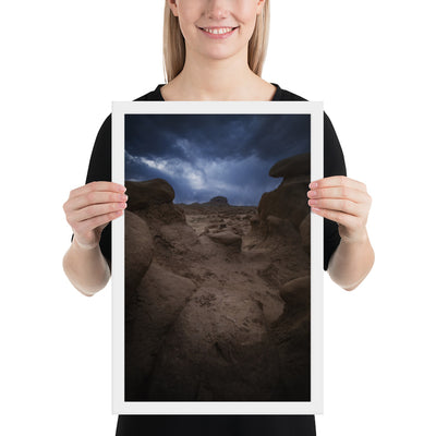 Goblin Valley Storm Framed Luster