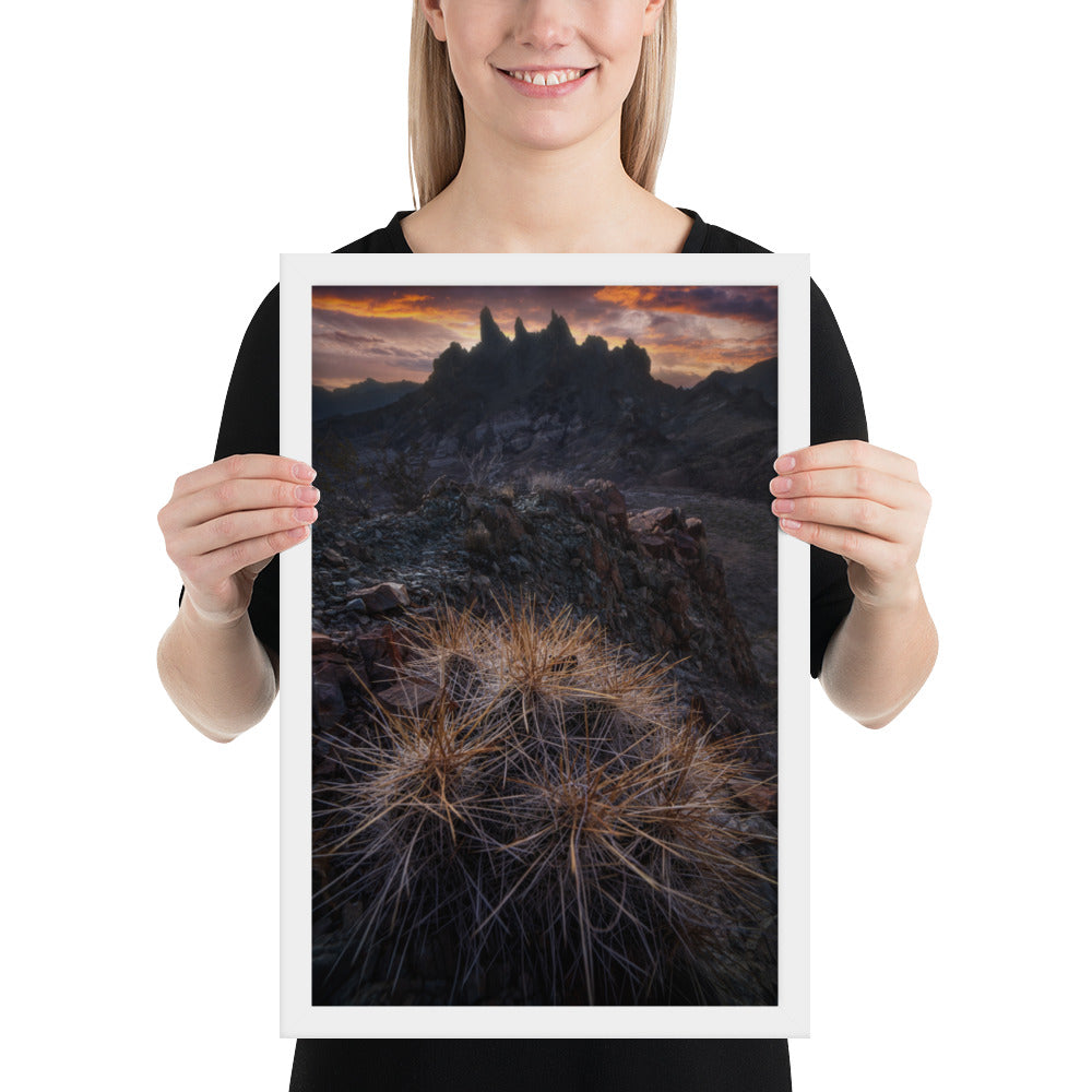 Mule Ears Sunrise Framed Luster