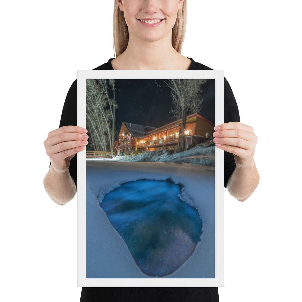 Sipapu Lodge Night Framed Luster