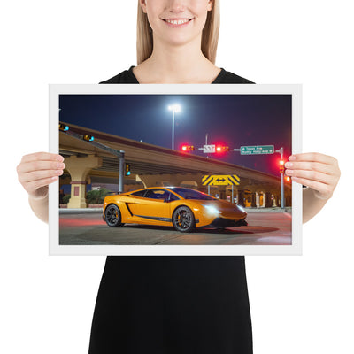 Lamborghini Gallardo Night Framed Luster