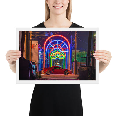 Lotus Elise Night Framed Luster