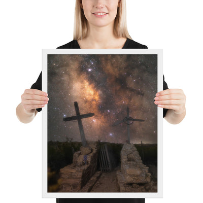 Terlingua Cemetery Milky Way Framed Luster