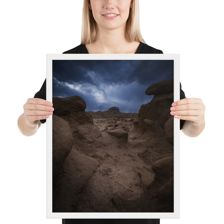 Goblin Valley Storm Framed Luster