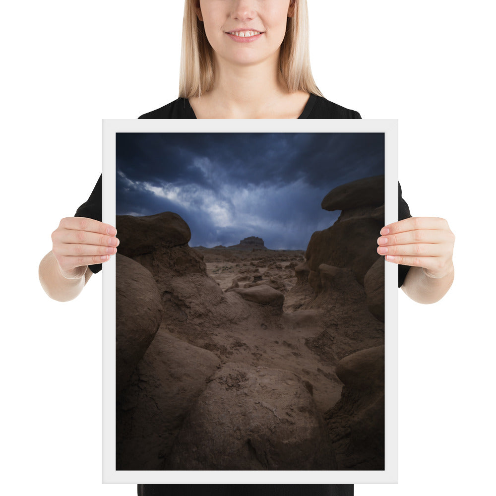 Goblin Valley Storm Framed Luster