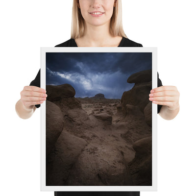 Goblin Valley Storm Framed Luster