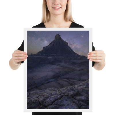 Factory Butte Night Framed Luster