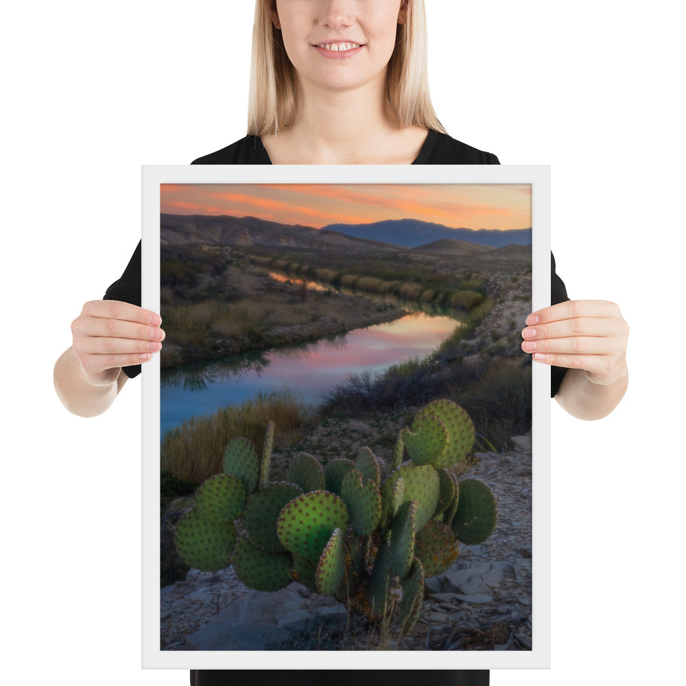Rio Grande Sunset Framed Luster