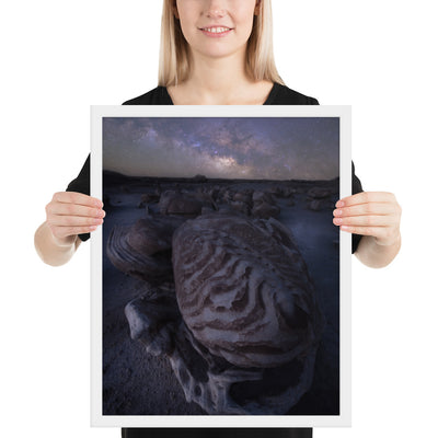 Bisti Cracked Eggs Night Framed Luster